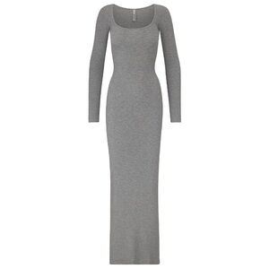 heather grey SKIMS soft lounge long sleeve